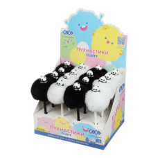 Ручка кулькова ZiBi KIDS Line 2008 FLUFFY BLACK-WHITE PANDA 0,7мм синя (16) /ZB.2008/
