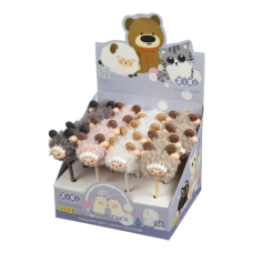 Ручка кулькова ZiBi KIDS Line 2022 FLUFFY LAMB 0,7мм синя (16) /ZB.2022/