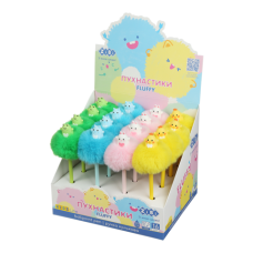 Ручка кулькова ZiBi KIDS Line 2007 FLUFFY HEART 0,7мм синя (16) /ZB.2007/