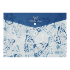 Папка на кнопці А4  BUROMAX 3943-02 ARABESKI синя (12) /BM.3943-02/