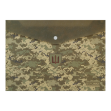 Папка на кнопці А4  BUROMAX 3943-04 MILITARY зелена (12) /BM.3943-04/