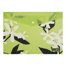 Папка на кнопці А4  BUROMAX 3943-15 ARABESKI салатова (12) /BM.3943-15/