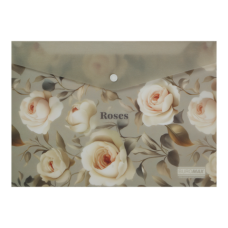 Папка на кнопці А4  BUROMAX 3943-20 ARABESKI світло-сіра (12) /BM.3943-20/