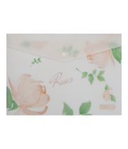 Папка на кнопці А4  BUROMAX 3943-27 ARABESKI коралова (12) /BM.3943-27/