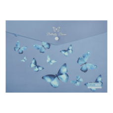 Папка на кнопці А4  BUROMAX 3943-45 ARABESKI синій електрик (12) /BM.3943-45/