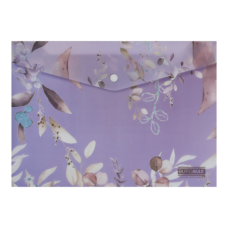 Папка на кнопці А4  BUROMAX 3943-48 ARABESKI сливова (12) /BM.3943-48/