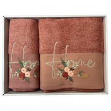 Рушник махровий 2шт. MERIBOR Bamboo Towel в подар. уп. (д/бані+д/обличчя)