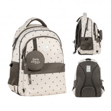 Рюкзак шкільний GoPack Education GO26-182M-3 Beige Polka Dots /GO26-182M-3/
