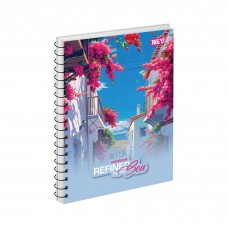 Блокнот YES А5 на спір. тв. пал. 80арк. Refined Sea Рink 152428 (клітинка) /152428/