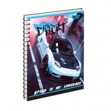 Блокнот YES А5 на спір. тв. пал. 80арк. Drift 152442 (клітинка) /152442/