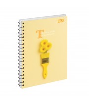 Блокнот YES А5 на спір. тв. пал. 80арк. Фарби життя 152445 жовтий (клітинка) /152445/