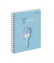 Блокнот YES А5 на спір. тв. пал. 80арк. Фарби життя 152446 блакитний (клітинка) /152446/ 