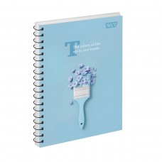 Блокнот YES А5 на спір. тв. пал. 80арк. Фарби життя 152446 блакитний (клітинка) /152446/ 