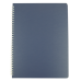 Книга канц. на спіралі  А4  60арк # офс. BUROMAX 24454154-02 BARK синя, пластик. обкл. (5) /BM.24454154-02/