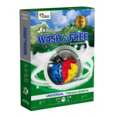 Пральний порошок Wash-Free автомат 400г Гірська свіжість, універсальний+д/ручного прання (8)