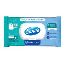 Папір туалетний вологий Smile Procto care 40шт.