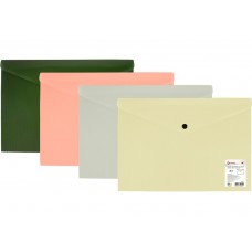 Папка на кнопці А4 OPTIMA 35261 непрозора, фактура "Смуга", асорті (12) /O35261/