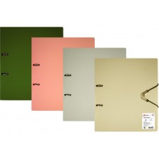 Папка на кільцях А4 2к. 25мм, OPTIMA 35462 пластик. з карм. фактура "Смуга" асорті, на гумці (10) /O35462/