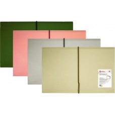 Папка пласт. А4 6 від. OPTIMA 35547 фактура "Смуга", асорті, на гумці (30) /O35547/