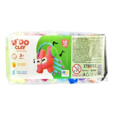 Набір для творчості Повітряний пластилін "U'DO Cla" 10шт. /30840/