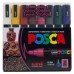 Набір маркерів художніх UNI POSCA Dark Color 8кол. PC-5M DARK COLOR 8C (1,8-2,5мм) /PC-5M DARK COLOR 8C/