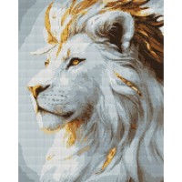 Алмазна мозаїка SANTI 956065 "Білий лев" 40*50см, на підрамнику /956065/