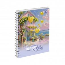 Блокнот YES A5 на спір. 80арк. Refined Sea 152318 (клітинка) /152318/