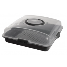 Тортівниця Violet House 0036 13x38x38см асорті, пластикова з кришкою, квадратна