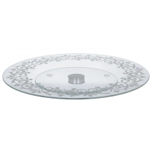 Тортівниця Viva Lace 30см скляна, на ніжці, що крутиться