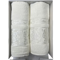 Рушник махровий 2шт. FEBO в подар. уп. (д/бані+д/обличчя)