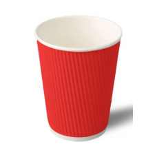 Стакан одноразовий паперовий гофра 340мл (25) /4024/