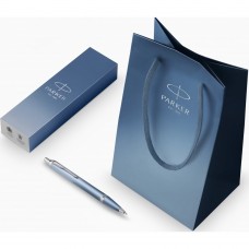 Ручка кулькова PARKER 29 432 "IM Rituals Peaceful Blue хром + Пакет Parker Rituals /29 432/