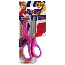 Ножиці дитячі CLASS 4283-12C 130мм ергоном., гнучкі прогумовані ручки, рожеві, з чохлом (30) /4283-12C/
