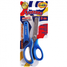 Ножиці дитячі CLASS 4283-06C 130мм ергоном., гнучкі прогумовані ручки, сині, з чохлом (30) /4283-06C/