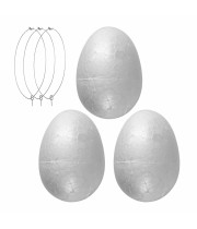 Заготовки для декору SANTI 743072 Яйце 6см, пінопластові (набір 3шт.) /743072/