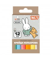 Крейда кольорова  12шт. YES 400564 Miffy, кругла /400564/