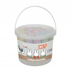 Крейда кольорова  12шт. YES 400566 Miffy JUMBO, у відрі /400566/