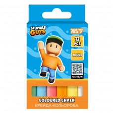 Крейда кольорова  12шт. YES 400574 Stumble Guys, кругла /400574/