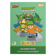 Папір кольоровий односторонній Yes Stumble Guys 20 аркушів А4 скоба