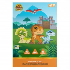 Папір кольоровий А4 20арк 10 кольорів YES 956846 Jurassic World Kids, на скобі (50) /956846/