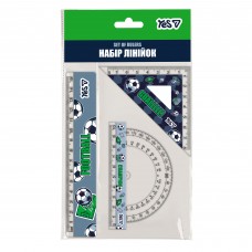 Набір лінійок 15см YES 370709 (3пр.) Football /370709/