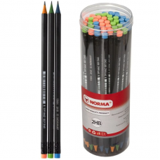 Олівець графітовий NORMA 136 2HB з ластиком (48) /136N/