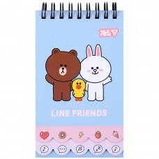 Блокнот Yes Line Friends Trio 85x137 60 аркушів
