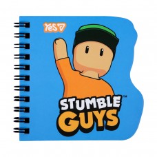 Блокнот фігурний Yes Stumble Guys Blue 100x100 30 аркушів клітинка