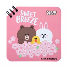 Блокнот Yes Line Friends Flowers 110x110 80 аркушів  лінія