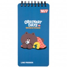 Блокнот Yes Line Friends Rest 80x160 60 аркушів клітинка