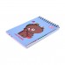Блокнот YES 100x150мм на спір. 60арк. Line Friends Choco 152247, з фігурною висічкою (клітинка) (30) /152247/