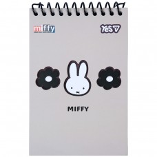 Блокнот YES 100x150мм на спір. 60арк. Miffy Flora 152250, з фігурною висічкою (клітинка) (30) /152250/