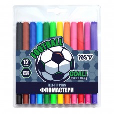 Фломастери Yes Football 12 кольорів