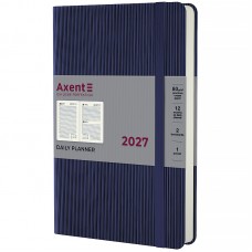 Щоденник датований 2027 AXENT A5 Partner Lines 8815-27-02, синій на гумці (145х210мм) /8815-27-02-A/